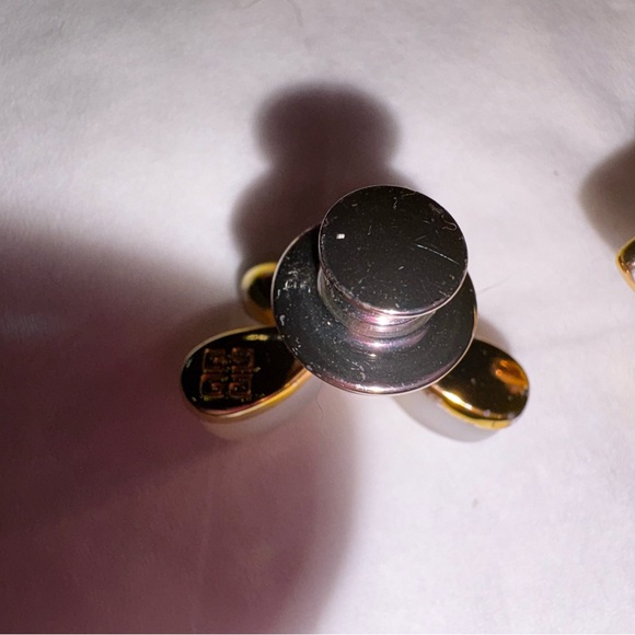 Givenchy vintage Gold and White Crystal Earrings - Picture 2 of 4